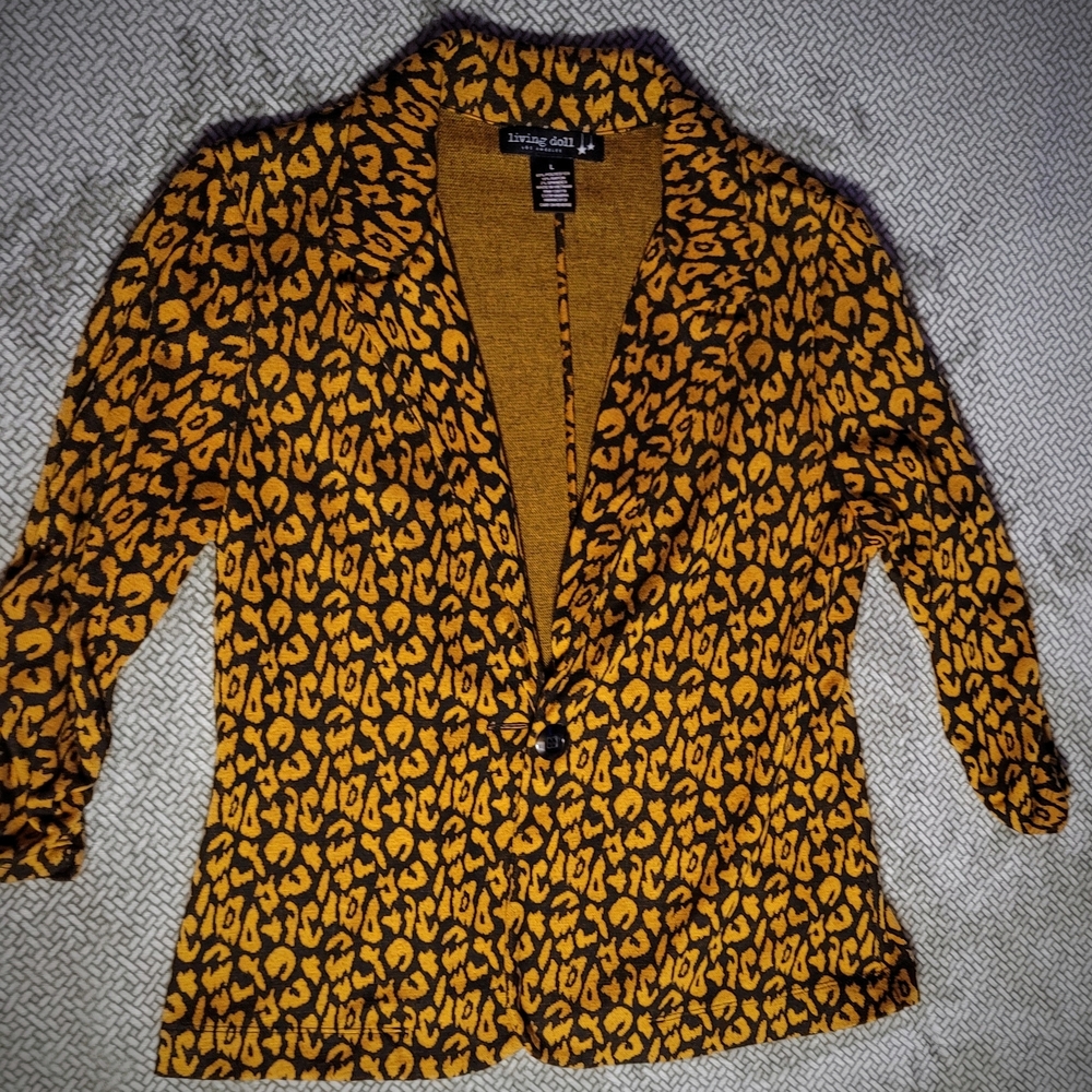 Leopard Print Blazer | Size Junior L |